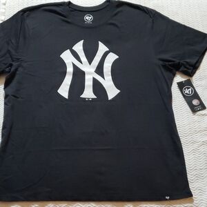 47 Brand Black Tee with White Emblem